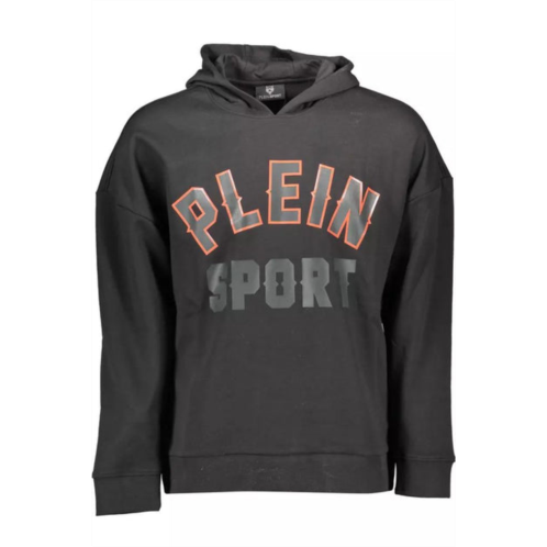 Plein Sport sporty chic hooded sweatshirt with bold mens details