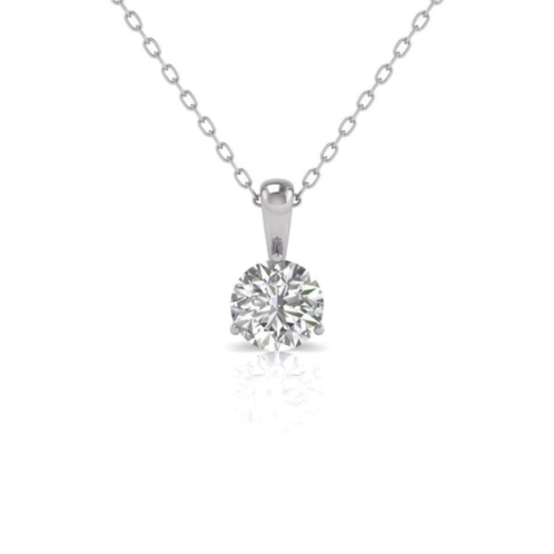 Diana M. diana m lab 14kt wg 1ct three prong martini pendant