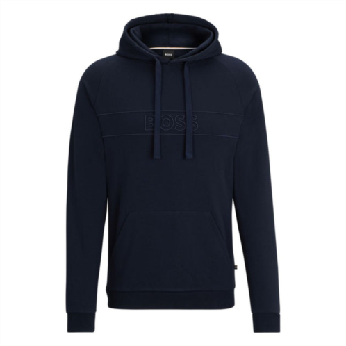 BOSS cotton-terry regular-fit hoodie with embroidered logo