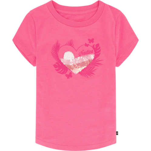 Nautica little girls palm heart sunset t-shirt (4-6x)