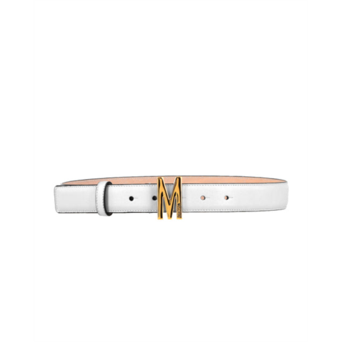 Moschino logo leather belt