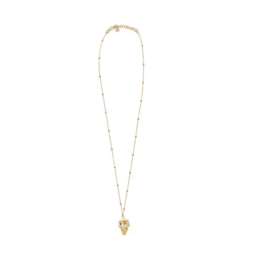 Philipp Plein $kull crown crystal cable chain necklace