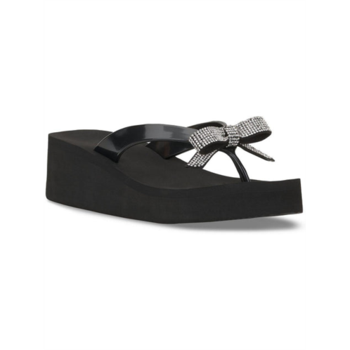 INC magentaf womens slip on thong wedge sandals