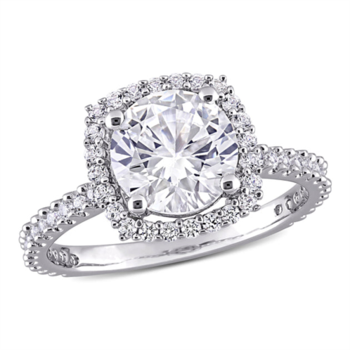 Mimi & Max 2 7/8ct tgw created white sapphire halo ring in sterling silver