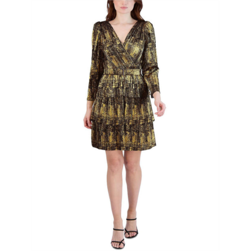 BCBGeneration womens metallic mini cocktail and party dress