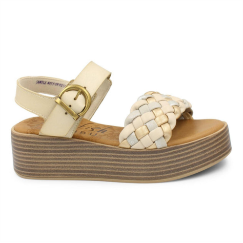 BLOWFISH lapaz braided platform sandal- wht sand in bone