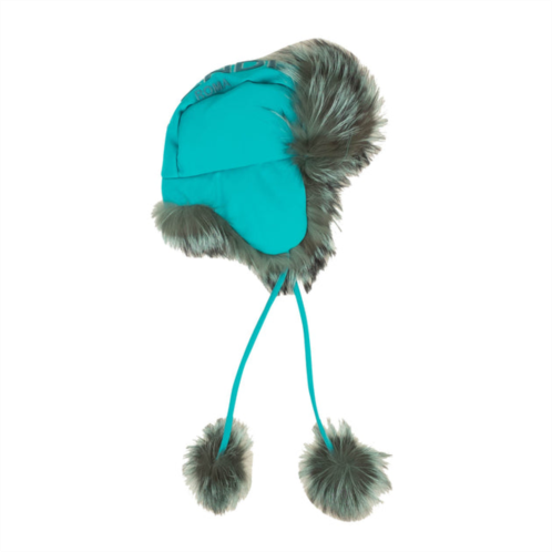 Fendi aviator winter fox fur hat - blue