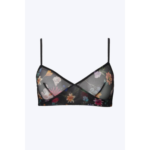 ONLY HEARTS sylvie retro bra in black floral