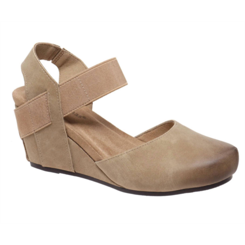 Pierre Dumas womens dash wedge heels in taupe