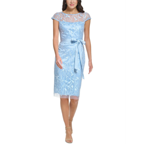 Eliza J womens mesh embroidered cocktail and party dress