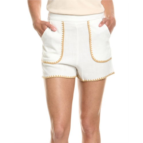 Vintage Havana high waisted linen-blend short