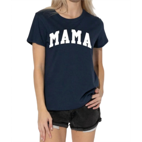 SUBURBAN RIOT mama short sleeve tee in navy