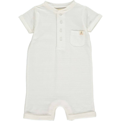 ME & HENRY boys camborne henley romper in white