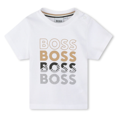 BOSS white multi logo t-shirt