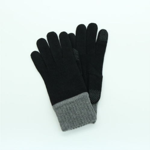 PORTOLANO cashmere tech gloves color block