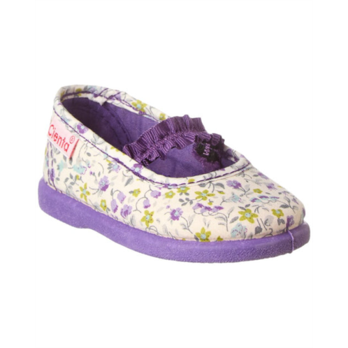 Cienta liso flor elastic canvas flat