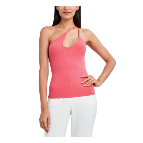 BCBGMAXAZRIA womens asymmetrical ribbed cami