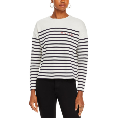 Maison Labiche womens cotton striped pullover top