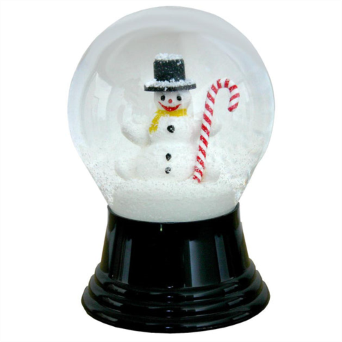 PERZ y snowglobe, medium snowman with canycane - 5h x 3w x 3d