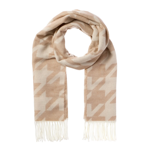 La Fiorentina jacquard houndstooth scarf