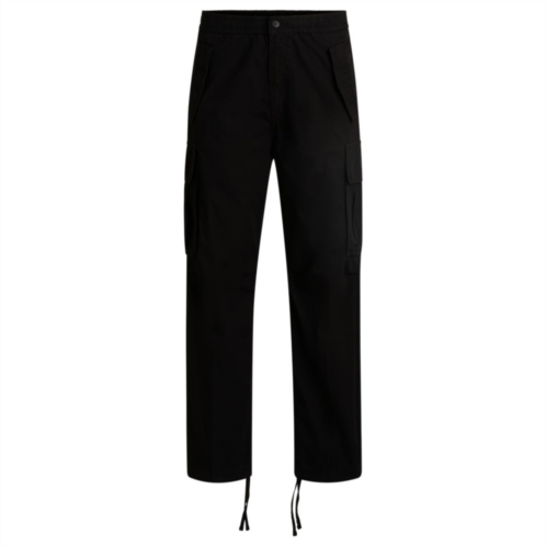 HUGO baggy-fit cargo trousers in ripstop cotton
