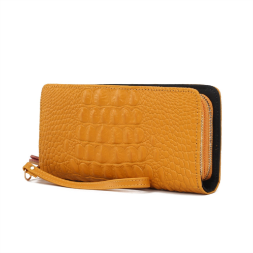 MKF Collection By Mia K. eve genuine leather crocodile-embossed womens wristlet wallet by mia k.