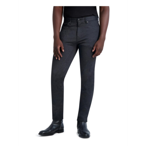 Karl Lagerfeld Paris mens mid-rise heathered straight leg jeans