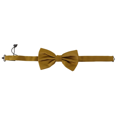 Dolce & Gabbana elegant mustard silk bow mens tie