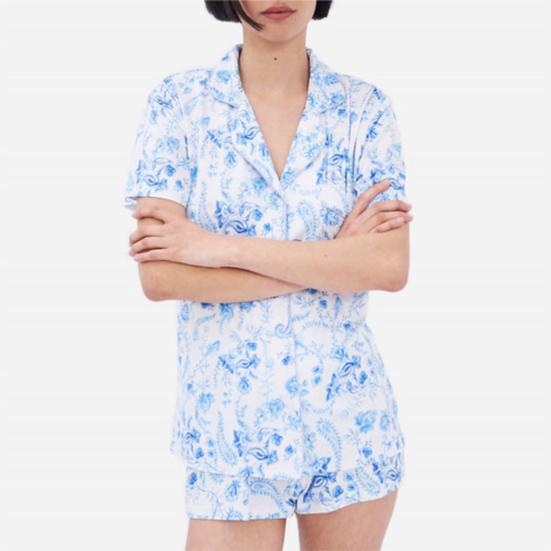 Stripe & Stare soft tencel modal short paisley pajama set in spring paisley