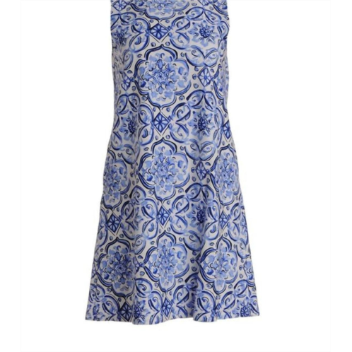 JUDE CONNALLY beth dress in painted tile cobalt