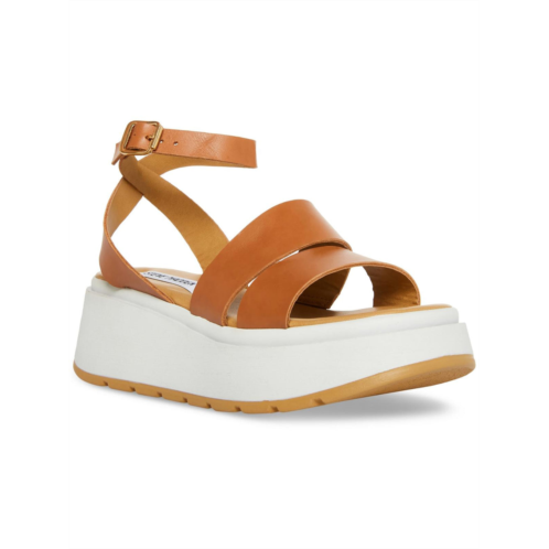 Steve Madden tenys womens leather ankle strap platform sandals