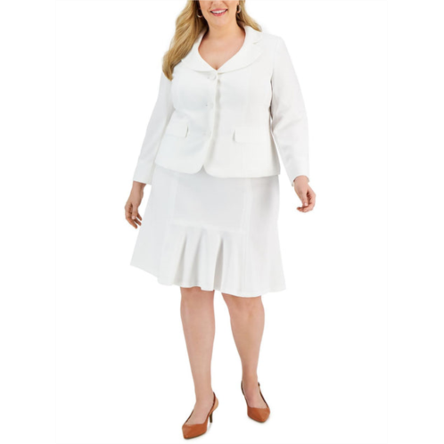 Le Suit plus womens professional career two-button blazer