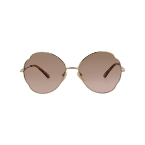 Chloe round-frame metal sunglasses