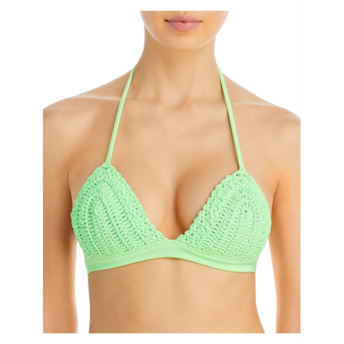 Peixoto amerie crochet womens crochet polyester bikini swim top