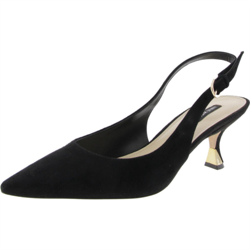 Nine West jannit womens leather kitten slingback heels