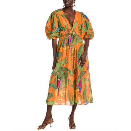 FARM Rio fresh macaws midi dress