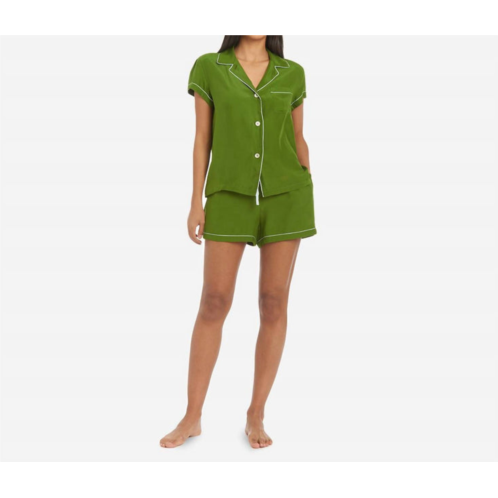 The Sleep Code sasi washable silk pj set in matcha