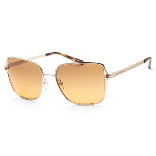 Michael Kors womens 56mm shiny light gold sunglasses