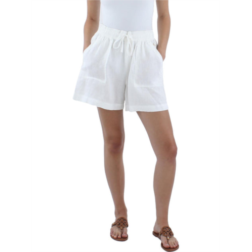 Splendid womens linen high rise casual shorts