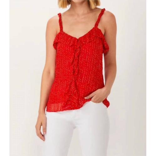 Ecru scarlet top in red