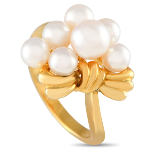 Mikimoto 18k yellow gold pearl ring pb05-080224