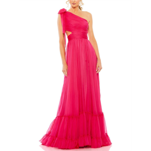 Mac Duggal womens chiffon cut-out evening dress