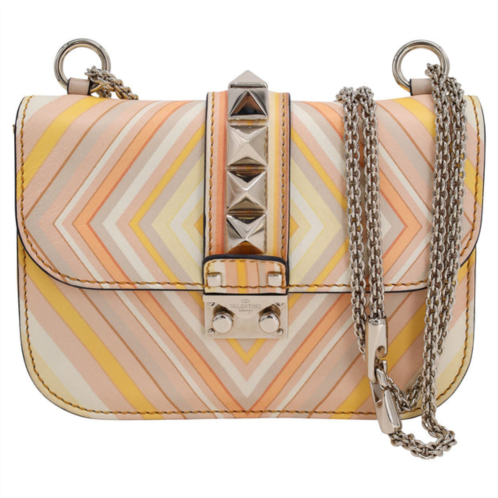 Valentino Garavani valentino mandarin sorbet small rockstud 1975 lock chain shoulder bag in multicolor leather