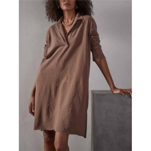 JAMES PERSE relaxed polo dress in malt