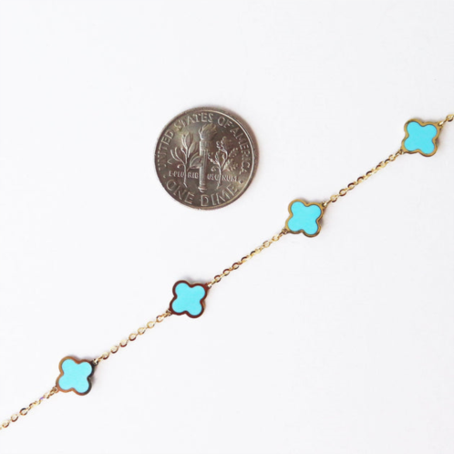 The Lovery mini turquoise clover bracelet