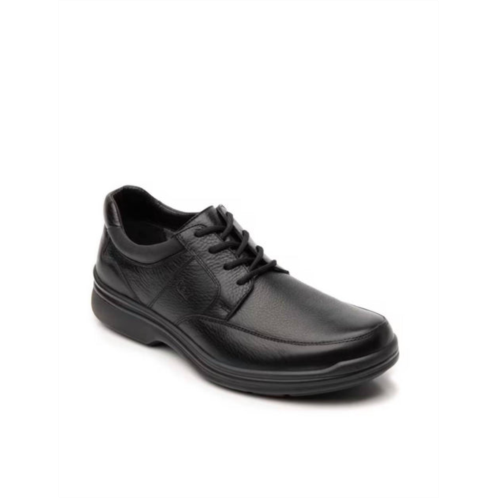 Flexi mens leather oxford shoe in black