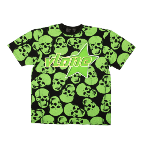 Vlone crypt skull t-shirt - green/black