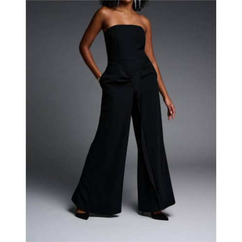 Joseph Ribkoff strapless wide leg jumpsuit in black