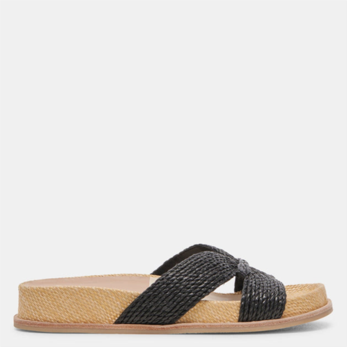 Dolce Vita selda wide sandals onyx raffia