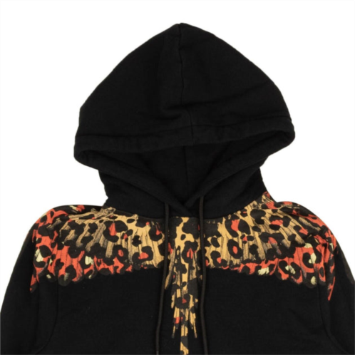 Marcelo Burlon leopard wings hoodie - black